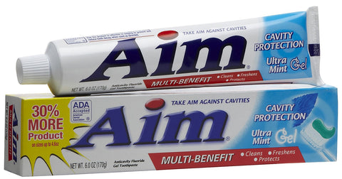 AIM - CAVITY PROTECTION - MINT GEL TOOTHPASTE 6 OZ - 12CT/UNIT