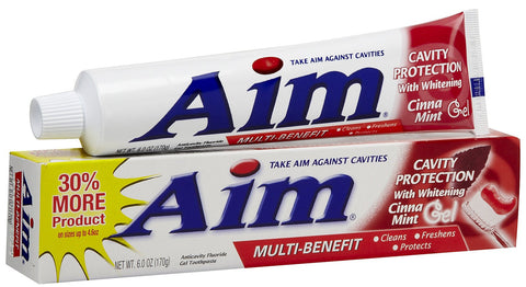 AIM - CAVITY PROTECTION - RED GEL TOOTHPASTE 6 OZ - 12CT/UNIT