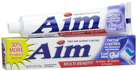 AIM - TARTAR CONTROL - MINT GEL TOOTHPASTE 6 OZ - 12CT/UNIT