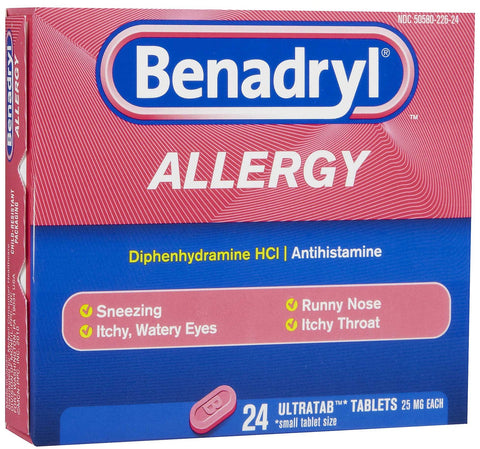 BENADRYL - ALLERGY TABLETS 24'S - 6CT/UNIT