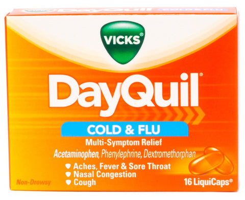 VICKS - NYQUIL COLD + FLU CAPLETS 16'S - 6CT/UNIT
