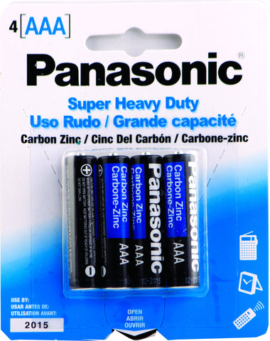 PANASONIC AAA-4 - SUPER HEAVY DUTY BATTERY - 12PK/BOX