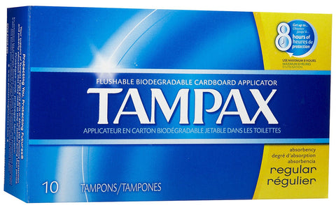 TAMPAX - REGULAR 10'S - 12CT/UNIT