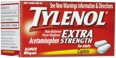 TYLENOL - EXTRA STRENGTH CAPLETS 24'S - 6CT/UNIT